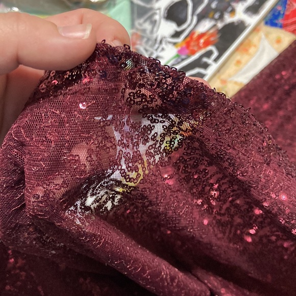 David’s Bridal Sequin One shoulder Dress - Picture 6 of 10